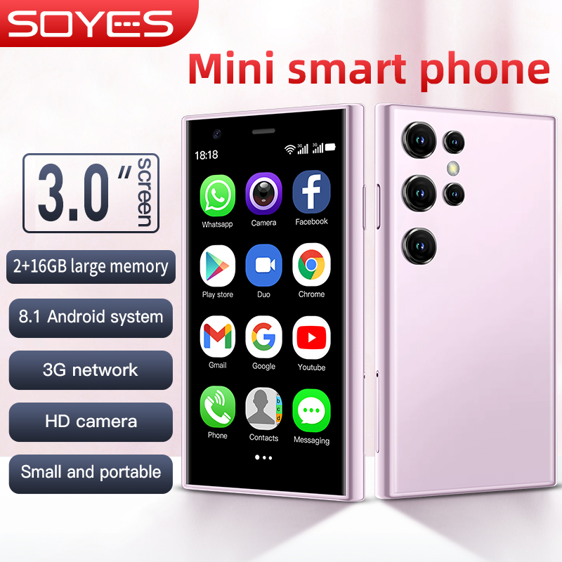 Soyes S23 Pro Android 8.1 2GB + 16GB Mini Smartphone Desbloqueado , Telefone De 3.0 Polegadas A Menor Rede Celular Do Mundo 3G Bluetooth 4.0 , vibration 、 MP3 WIFI etc