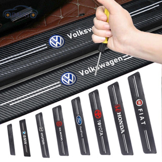4 Peças Conjunto De Adesivos Decorativos De Fibra De Carbono À Prova D