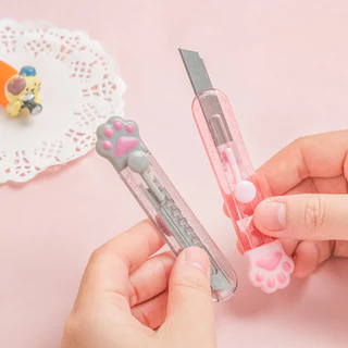 Cortador De Pata De Gato Fofo Mini Abridor De Caixa Portátil Cute Retractable