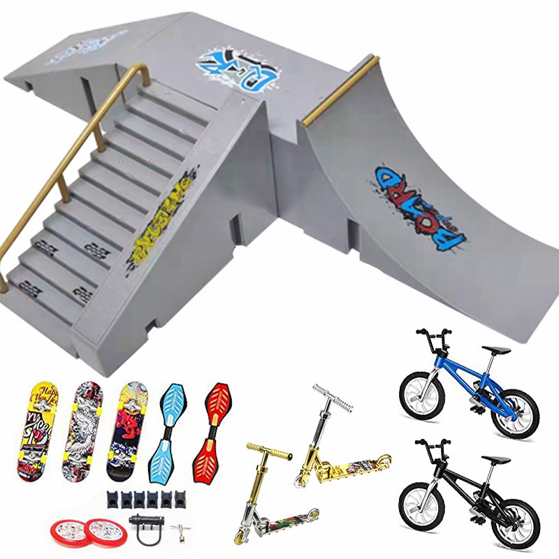 Kit de skate de dedo profissional Lov Park Rampa com 1 Skate dedo Mini ...
