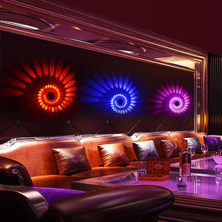 16 Cores Luz De Parede Interna Espiral LED Decorativa Alumínio Para Sala De Estar Corredor Do Dormitório