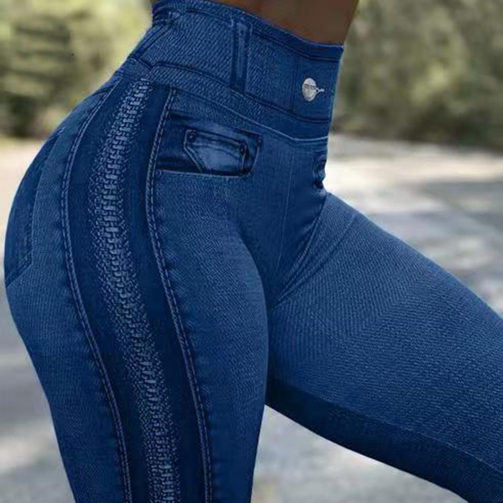Calça Feminina Sawary Jeans Levanta Bumbum Original Premium Elastano Bonita  Empina Bumbum - Azul