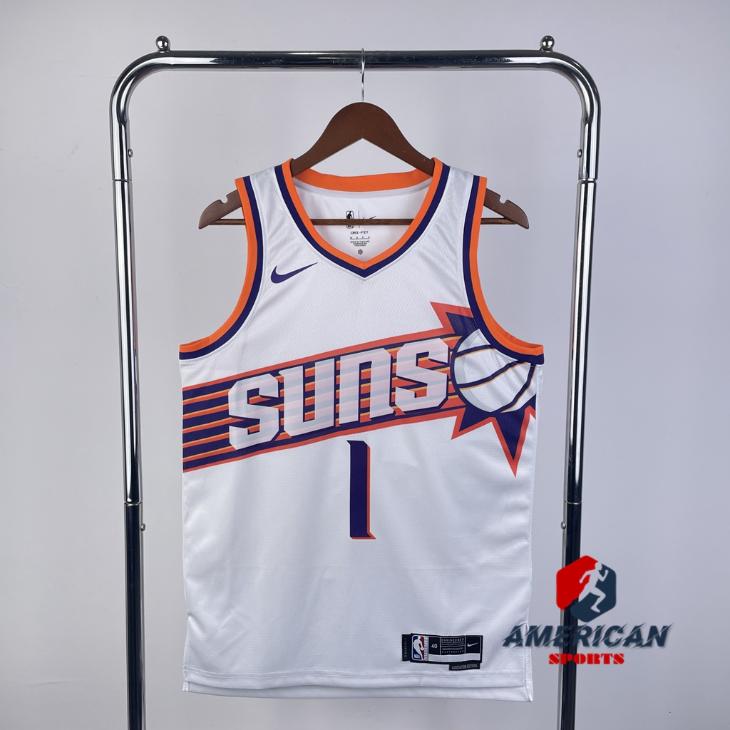 Regata NBA Phoenix Suns Devin Booker Camiseta Kevin Durant Camisa Basquetebol Branco Bordado Jersey