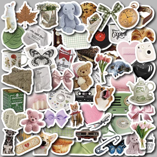 58 folhas ins estilo pequenos objetos manual adesivos dos desenhos animados criativo bonito manual adesivos crianças dec