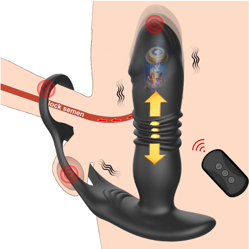 Brinquedo Sexual Masculino De Silicone À Prova D'água Massagem Da Próstata Vibrador Anal De Plug Para Homens Brinquedos Sexuais Gay