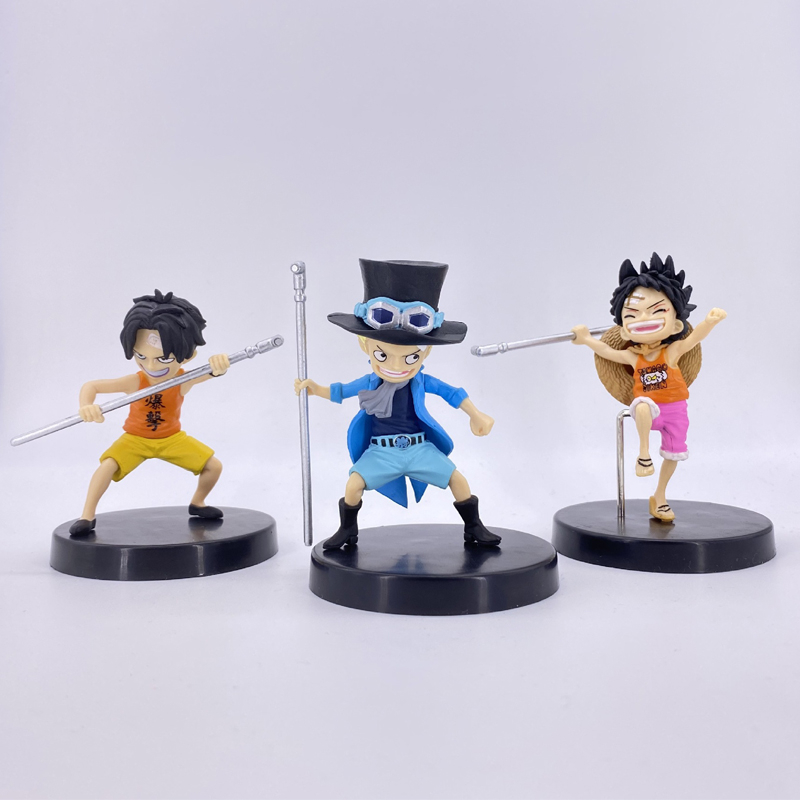 3Pcs/Set 9-11cm Eiichiro Oda Anime One Piece Figura Macaco D Luffy ...