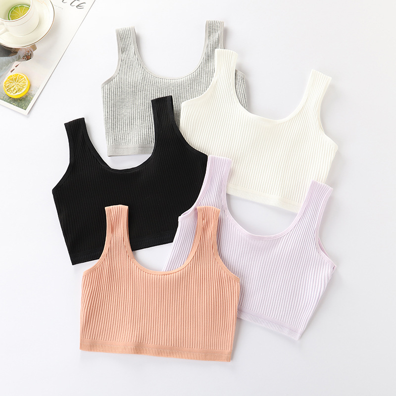 6-18 Y Meninas Treinamento Soutien De Algodão Para Lingerie Adolescentes Camisole Sports Bra