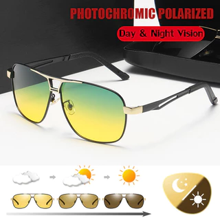 Óculos De Sol Polarizados Com Visão Noturna Fotocrômica De Proteção Para O Exterior Dia E De Noite UV400 Lentes Homens Que Dirigem