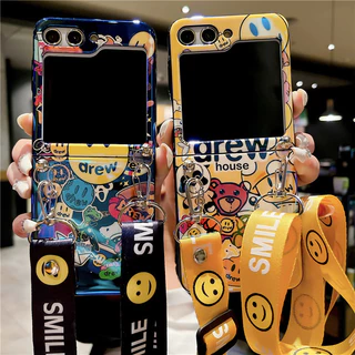 Capa Flip3 Flip4 Blu-ray Cartoon Flip5 Para Samsung Galaxy Z Flip 5 4 3 5G Protetora
