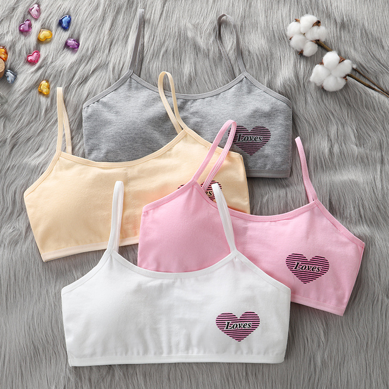 8-15Y Soutien Esportivo Fofo Anti Peering Girl Vestindo Roupa Infantil Adolescente Respirável Tubo Estudantil Do Ensino Médio Junior