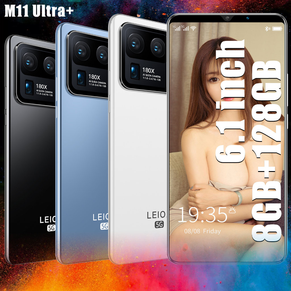 Celular M11 Ultra + 6,1 Polegadas 8GB RAM 128GB ROM