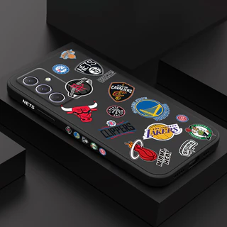 Estojo De Basquetebol Legend Phone Para Samsung Galaxy A54 A34 A24 A14 A04 A04S A04E 4G 5G Capa De Silicone Líquido Com Padrão Lateral