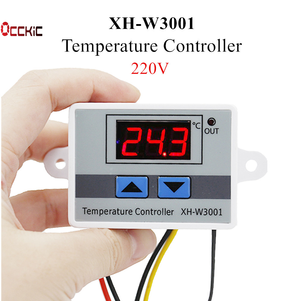 Occkic Temperatura XH W3001 Microcomputador Controlador Digital Termostato Interruptor De Controle Eletronico Inteligente Tela 12 24 220V Shopee Brasil