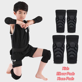 1 Par De Joelheiras E Cotoveleiras Para Crianças Conjunto Equipamento De Proteção Suave , Protetor Esportivo Joelheira Dança Skate De Futebol De Vôlei