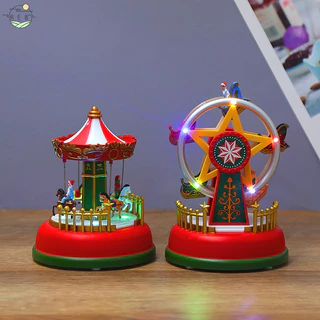 Caixa De Música Para Decoração De Natal Carrossel Musical/Presente/Casa/Enfeite Feito À Mão