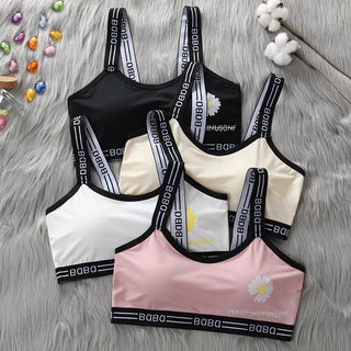 10-16 Y Adolescente Meninas Adolescentes Treinamento Soutien De Algodão Para Top Lingerie Camisole Colete Esportivo