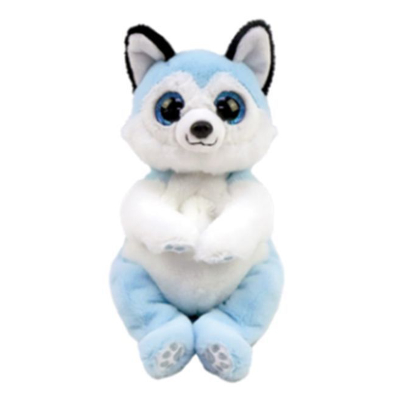 15cm Ty Beanie Belle 6 " THUNDER the Husky Dog Big Eyes Stuffed Plush