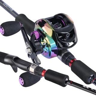 Conjunto De Vara De Pesca E Carretel Sougayilang Com Colorido Para Esportes Ao Ar Livre