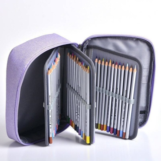 Estojo Box 100 Pens/Estojo De Lápis Com Zíper De Grande Capacidade Com 72 Furos /4 Camadas 72 Buracos Caso Lápis De Alta Capacidade