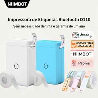 NIIMBOT D110 Impressora de Etiquetas Inteligente Térmica Bluetooth sem Tinta para iOS Android.