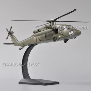 1 : 72 Balança Diecast Aeronave Modelo Toy UH-60 Utilitário Helicóptero Gunship Black Hawk Miniatura Réplica Com Som E Luz