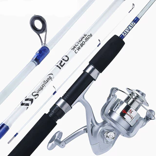 Conjunto De Carretel De Vara De Pesca Sougayilang Portátil De 2 Seções Com Engrenagem 6BB 5.2: 1 Combos De Alta Velocid