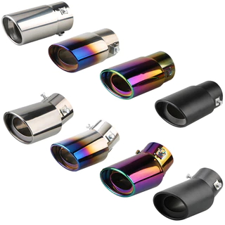 Colorida Escapamento Esportivo Ponta De Escape De Carro Universal De Aço Inoxidável Para Tubos