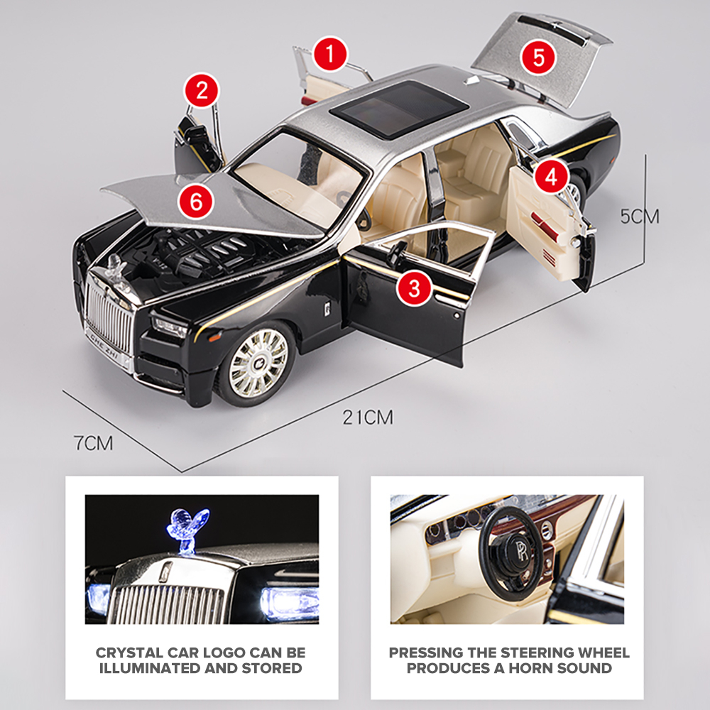 KLT 1 : 24 Rolls Royce Phantom Alloy car Modelo De Carro De Liga