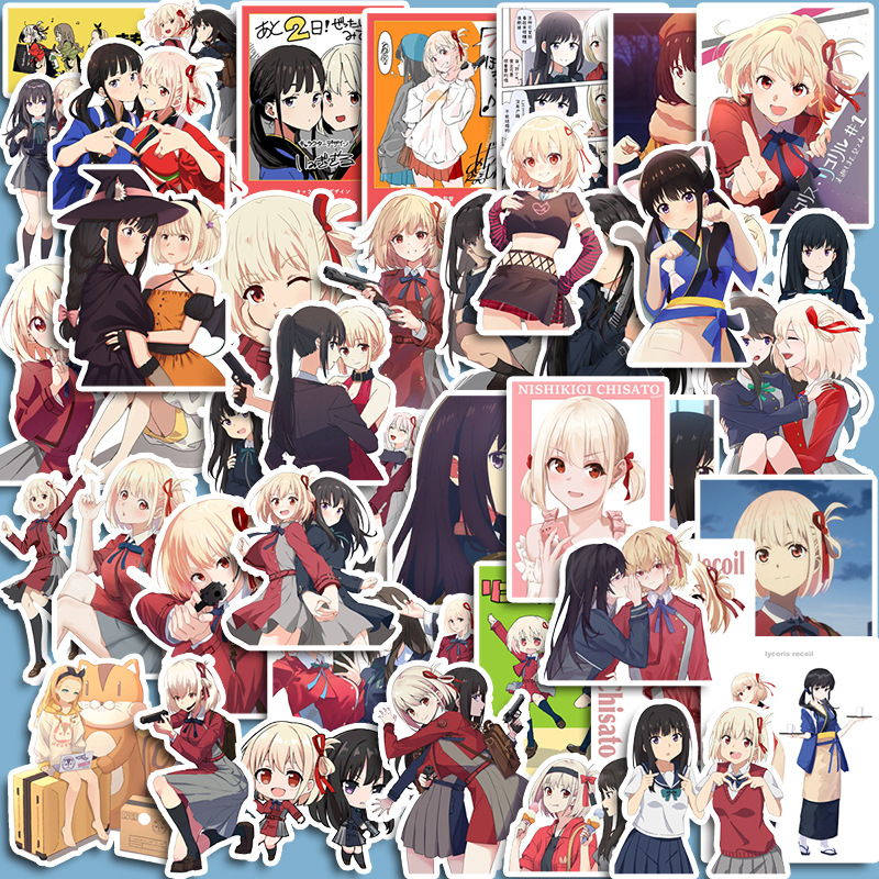 [Adesivos Manual Japonês Estilo Anime Meninas Dedicadas Cores Brilhantes Padrões Requintados Adequados para Álbum de Fotos Laptop Várias Decorações