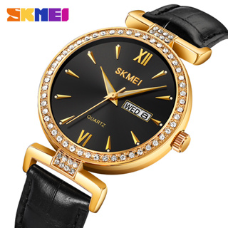 Skmei Jam Tangan Perempuan Relógio Original De Quartzo Feminino De Luxo Diamante 2090