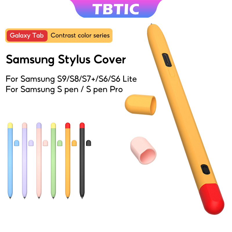 Capa Para Lápis De Silicone TBTIC Caneta Samsung S De Proteção Antiderrapante S6 Lite S7 S8 S9 Plus Stylus Touch