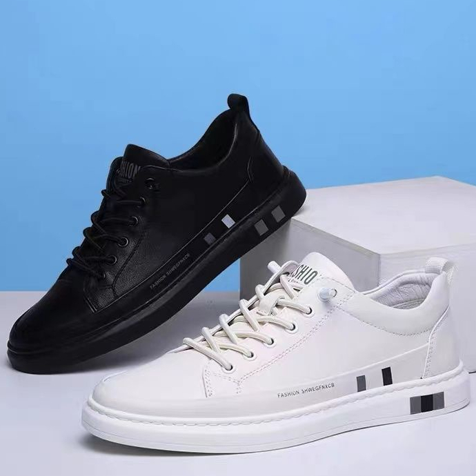 Imagem do produto Novo Homem Sapatos Para Homens Com Sola Grossa Aumentar Pequenos Brancos Costura De Couro Primavera Outono Tendência Papai Lazer Esportes Leves 2