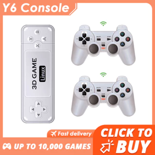 Game Stick Y6 4k Powkiddy 128G Sem Fio  PS1 Console De Video Game Retro Portatil Familiar 4K HD Suporte Multiplayer