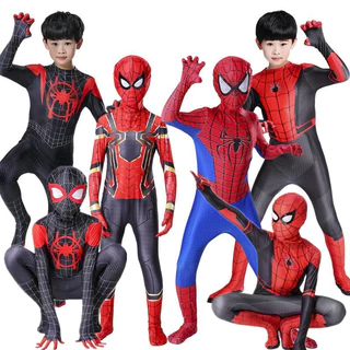 Conjunto De 2-12 Anos De Idade Para Crianças Spider Man Macacão Super-Herói De Halloween