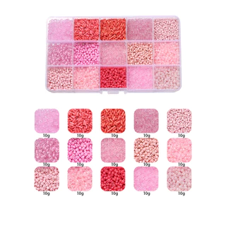 St. kunkka 1 Conjunto de Contas de Vidro Manchado 2mm Contas de Areia Barbie Contas Rosa para Conjunto de Jóias de Bricolage Colar Pulseira