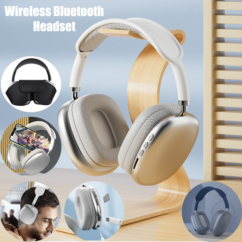 Fone De Ouvido Bluetooth Sem Fio Original P9 Para Jogos Esportivos Com Microfone Redução De Ruído Sobre A Cabeça Do Ar