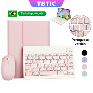 TBTIC Para Samsung Galaxy Tab A8 10.5 S6 Lite 10.4 S7 S8 11 S7 Plus S7 FE S8 12.4 Estojo Com Capa De Mesa Funda Teclado