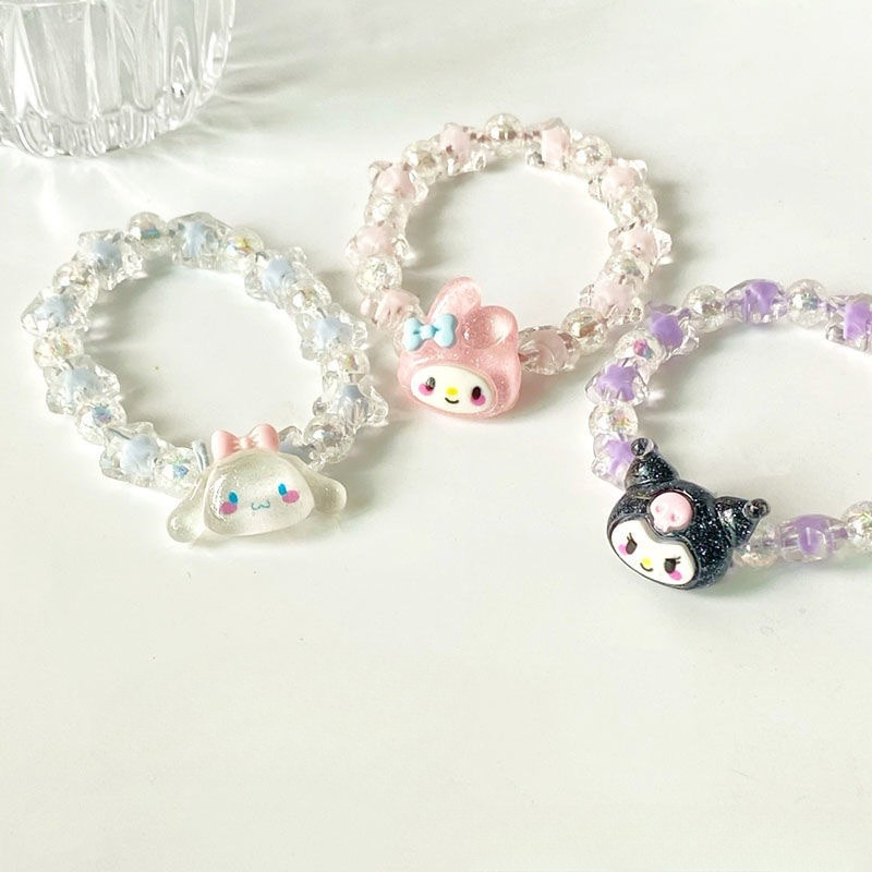 Desenho Animado Pequeno Diabo Segundo Ano Pulseira Cão Menina Super Imortal Doce Casal De Cristal Com Contas Fêmea