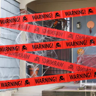 2pcs/set Halloween Sinais De Fita De Alerta De Linha Perigo Sinal De Cinto De Isolamento Home Garden Decoration