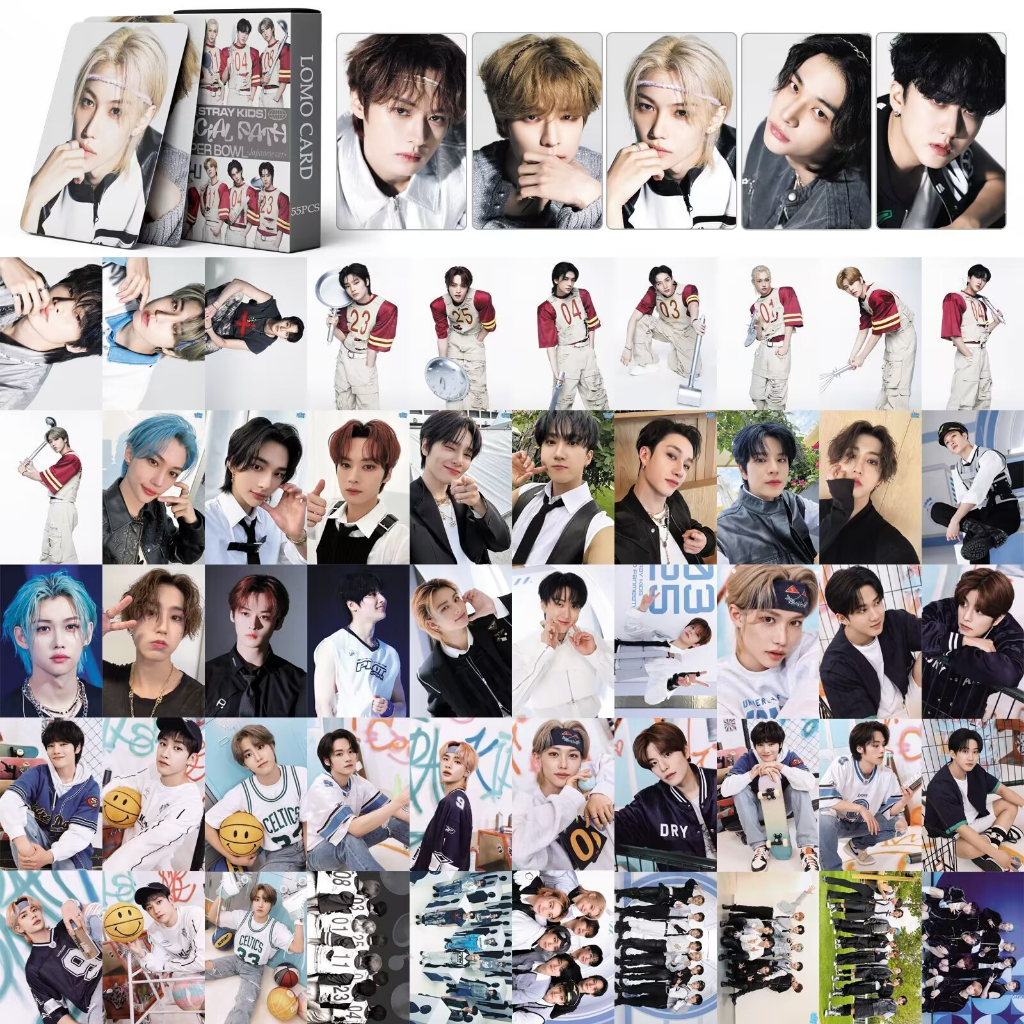 55pcs Cartões Fotográficos Stray Kids MAXIDENT 2022 Álbum LOMO
