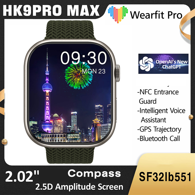 ChatGPT Original HK9 PRO MAX Gen2 Smartwatch NFC Compass Series 9 GPS ...
