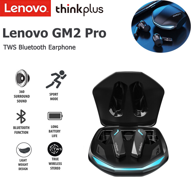 Lenovo-GM2 Pro Sem Fio In-Ear Bluetooth 5.3 Fones De Ouvido, Auriculares  Esportivos, Jogos, Baixa Latência, Modo Duplo, Auscultadores De Música,  Novo – Maxx Descontos