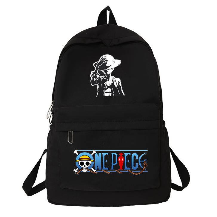 Frete grátis Mochila para estudantes masculinos Mochila à prova d'água de uma peça Mochila 38 * 29cm Outdoor Sports Leisure Cartoon Universal Luffy Anime