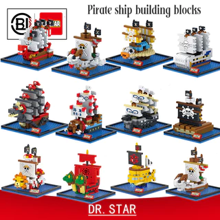 Conjunto De Blocos De Construção One Piece Pirate Ship , 12 Tipos De Opções De Fornecimento , Brinquedos Educativos STEM Para Crianças