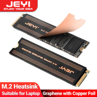 JEYI Graphene M . 2 SSD Heat Sink , Antioxidante 2pcs Radiador Refrigerador De Dupla Camada De Grafite E Folha De Cobre Para PC Portátil NVMe NGFF 2280 Drive