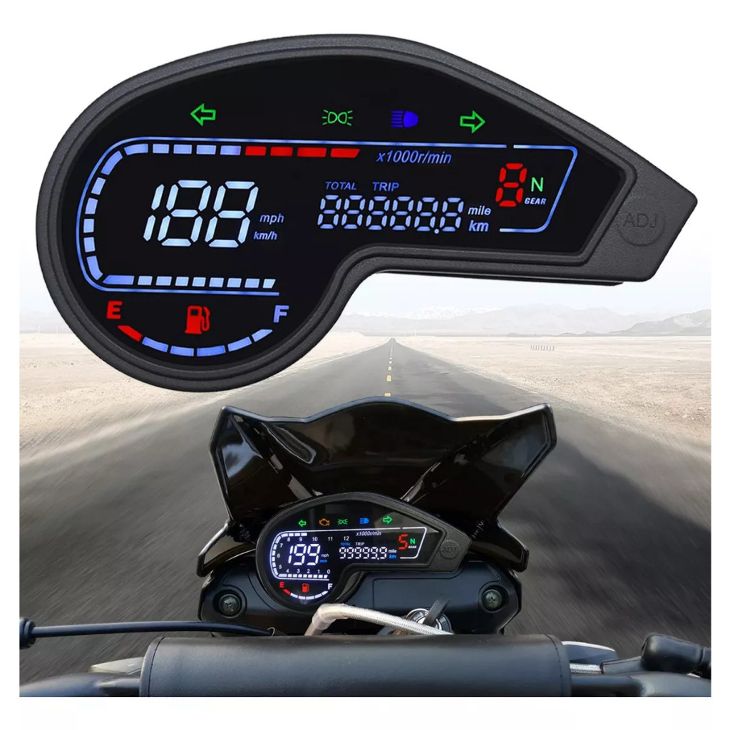 Para Honda NXR125 NXR150 bros150 ES KS MIX 2003-2014 Xr250 Crm250 Baja250 XTZ125 Medidor Digital LCD Odômetro Velocímetro Tactômetro