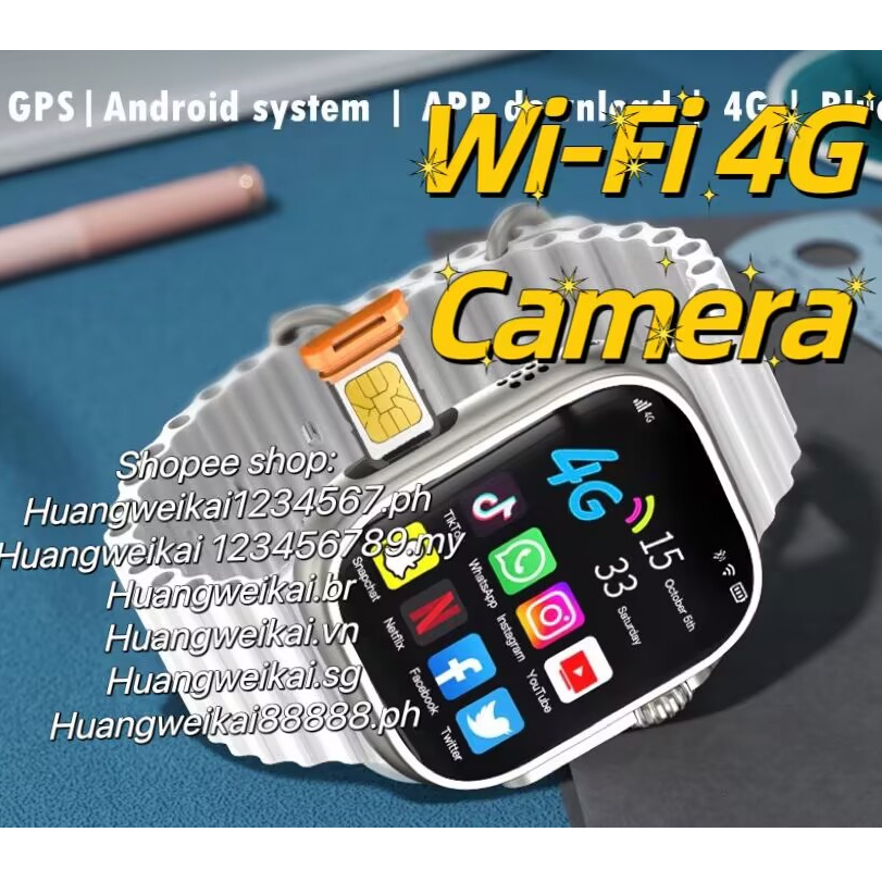 Relógio Celular Smatwatch Para Jogos c/ Chip 4g Google Gps em