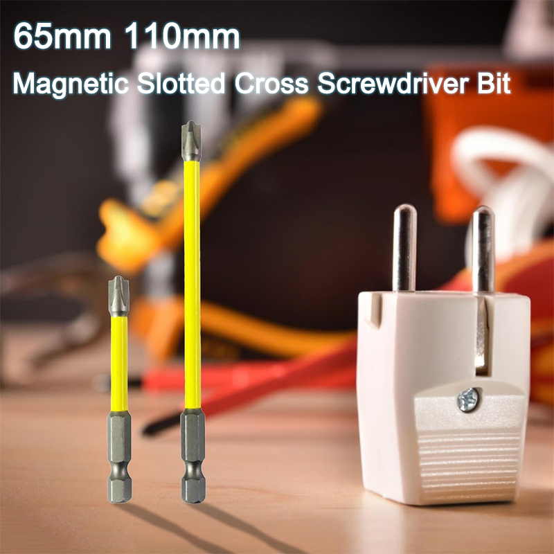 1/2 PCS 65mm 110mm Bit parafusadeira Phillips com fenda especial magnética para ferramenta manual de interruptor de soquete