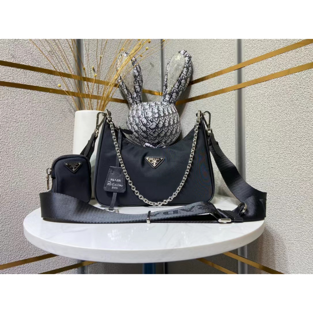 Bolsa de ombro feminina de náilon bolsa crossbody três em um 3005