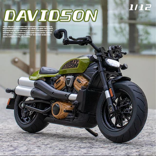 1 : 12 Balança Harley Davidson Sportster S Alloy Motocicleta Modelo Diecast Carro Som Leve Coleção Amantes De Carros Kids Aniversário Gift Metal Boys Toys